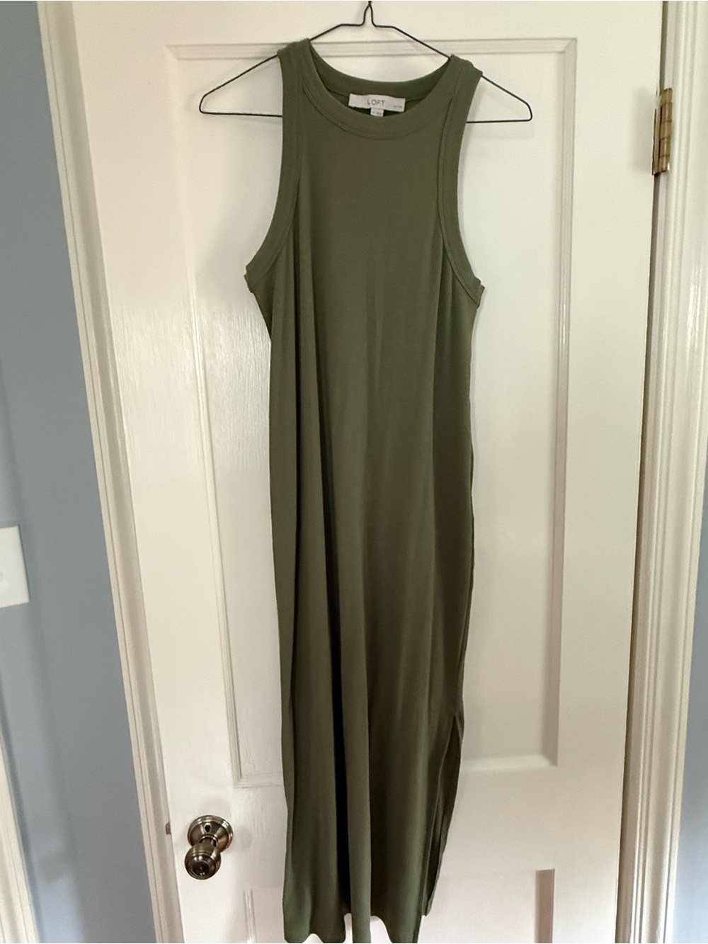 LOFT Olive Tank Maxi Dress